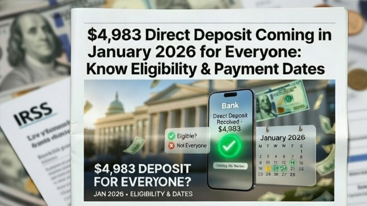$4,983 Direct Deposit Coming in January 2026 for Everyone