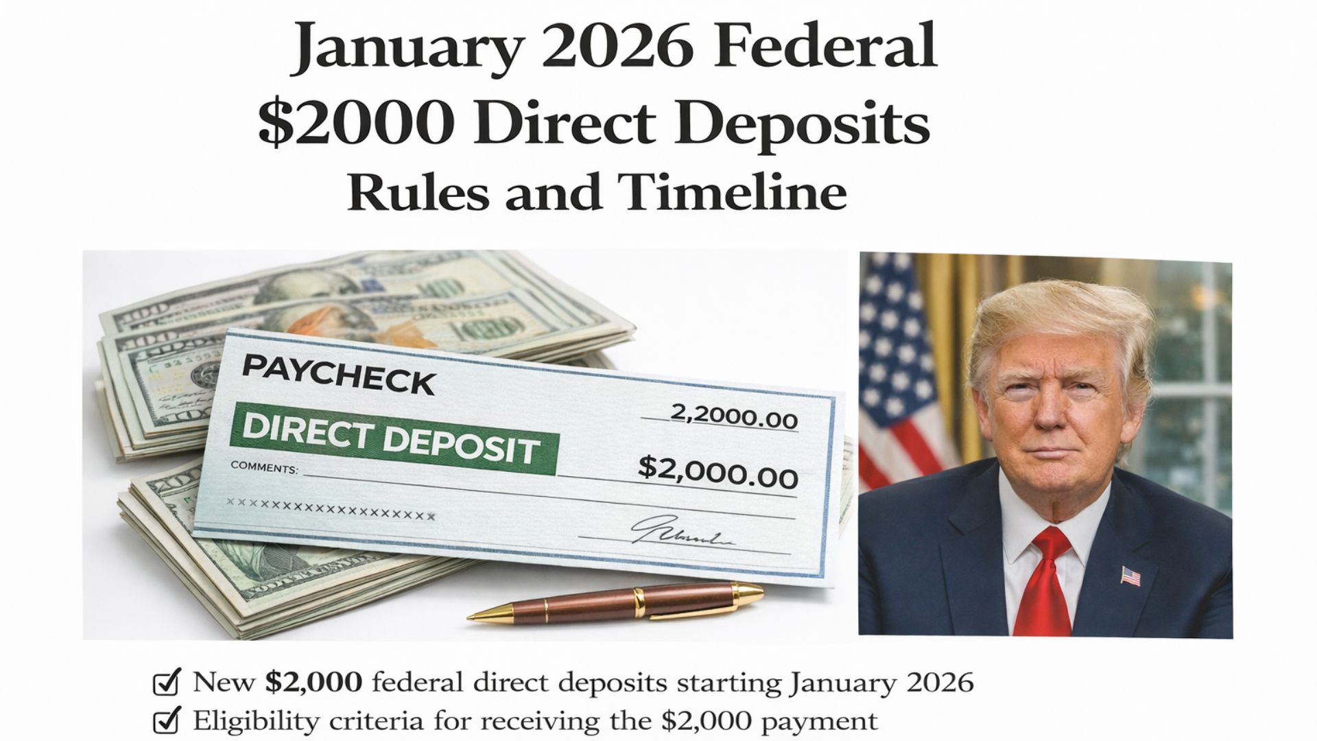 January 2026 Federal $2000 Direct Deposits Rules and Timeline
