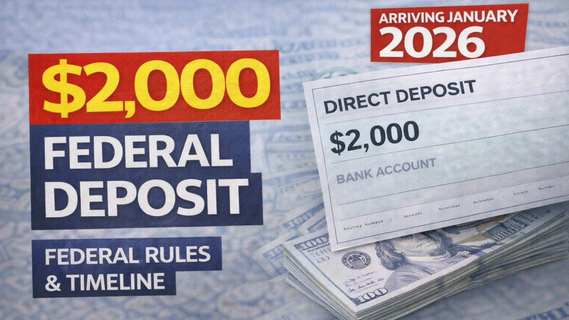 Federal $2,000 Deposit Update 2026