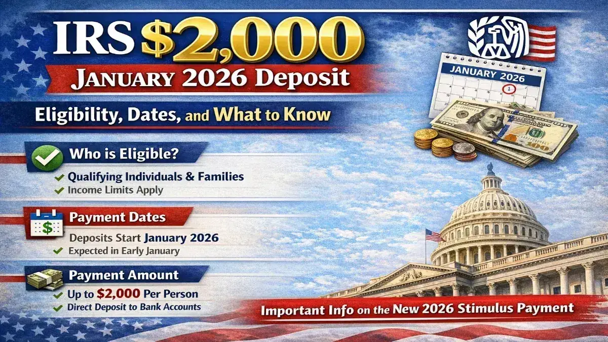 Internal Revenue Service $2,000 January 2026 Deposit